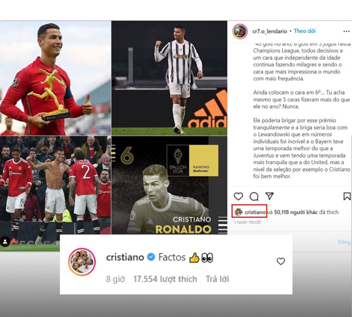Ronaldo không phục Quả bóng Vàng của Messi? - 1