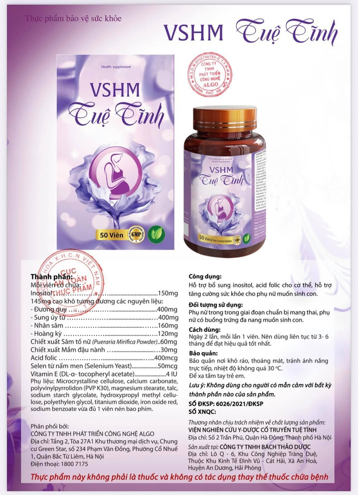 VSHM Tuệ Tĩnh - Giải pháp hỗ trợ tăng cường sức khỏe cho phụ nữ muốn sinh con - 3