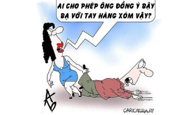 Chồng tạo điều kiện cho gã hàng xóm hôn vợ - 1