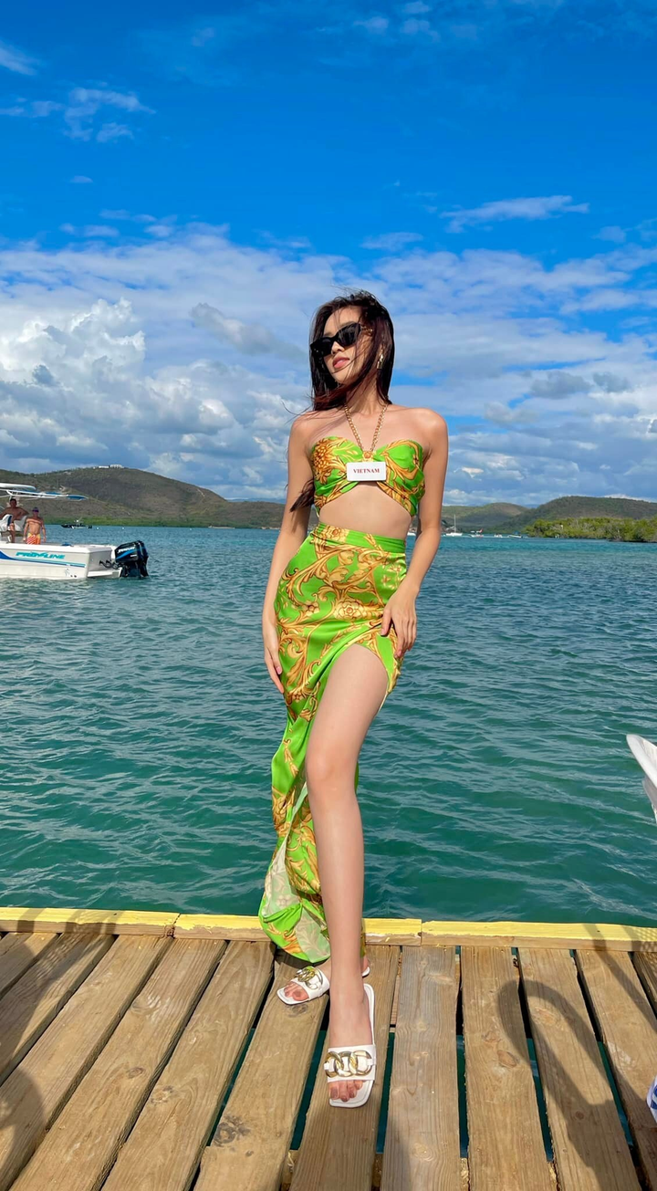 Đỗ Thị Hà bị 'soi' mặc váy 'đụng hàng' với Khánh Vân khi thi Miss World - 1