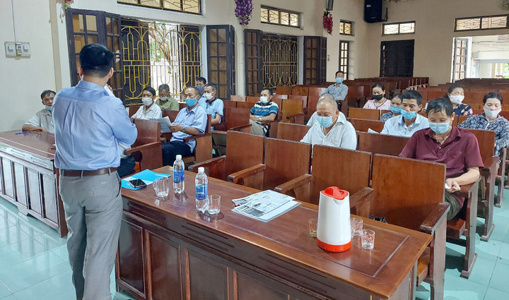 BHXH huyện Thái Thuỵ: Đại lý thu bám sát địa bàn, tuyên truyền tới từng thôn xóm - 1