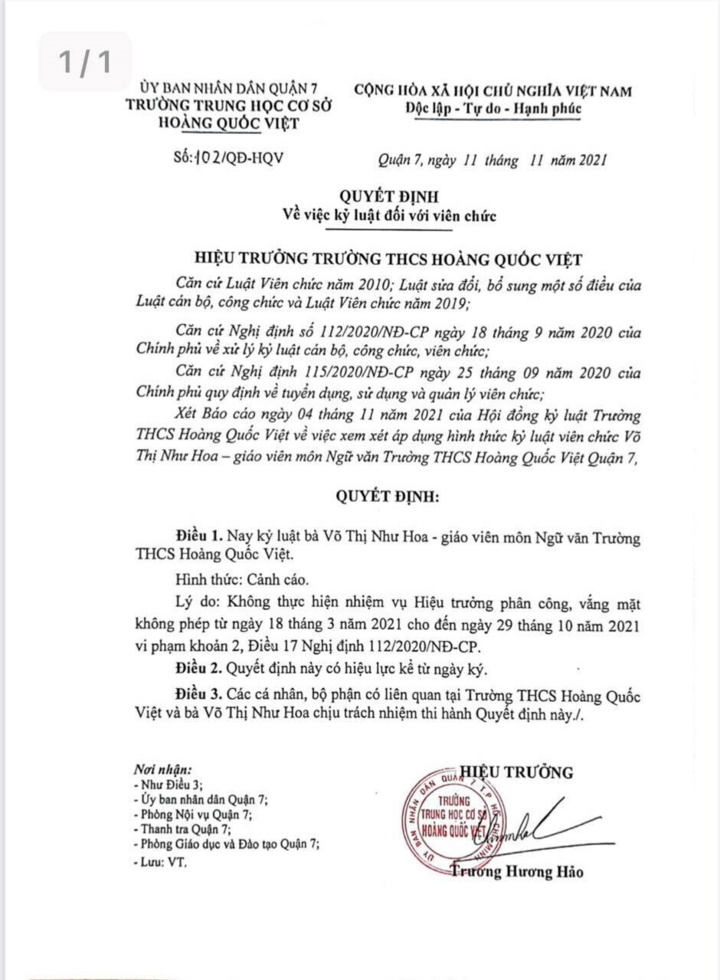 Giáo viên uống thuốc tự tử sau cuộc họp: Hiệu trưởng nói gì? - 1
