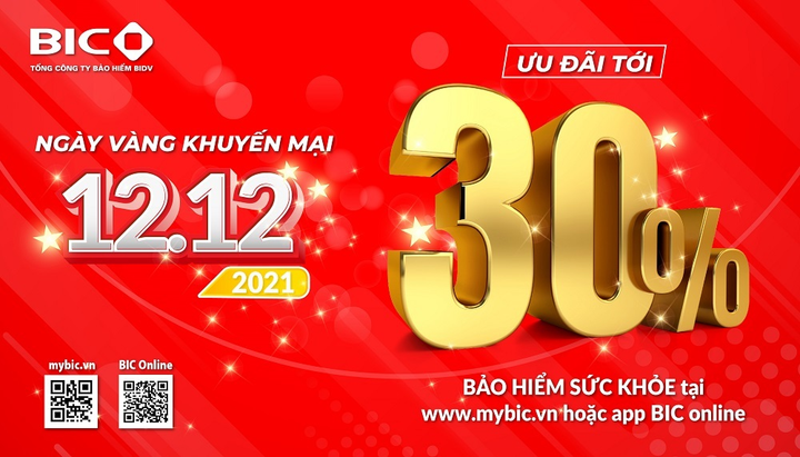 Ngày vàng 12.12: BIC giảm tới 30% phí bảo hiểm sức khỏe trực tuyến - 1