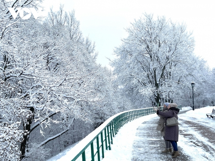 Cảnh diễm lệ của mùa đông nước Nga: Moskva khoác áo choàng tuyết - 5