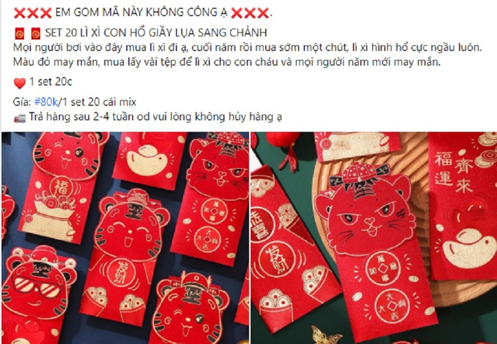 Lì xì, tiền in hình hổ bung hàng đón Tết Nhâm Dần 2022 - 1