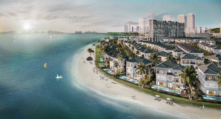 Phối cảnh không gian dinh thự cao cấp Grand Bay Halong Villas.