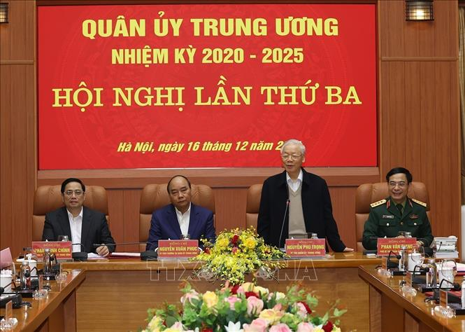 Tổng Bí thư chủ trì Hội nghị Quân ủy Trung ương lần thứ ba,nhiệm kỳ 2020-2025 - 3