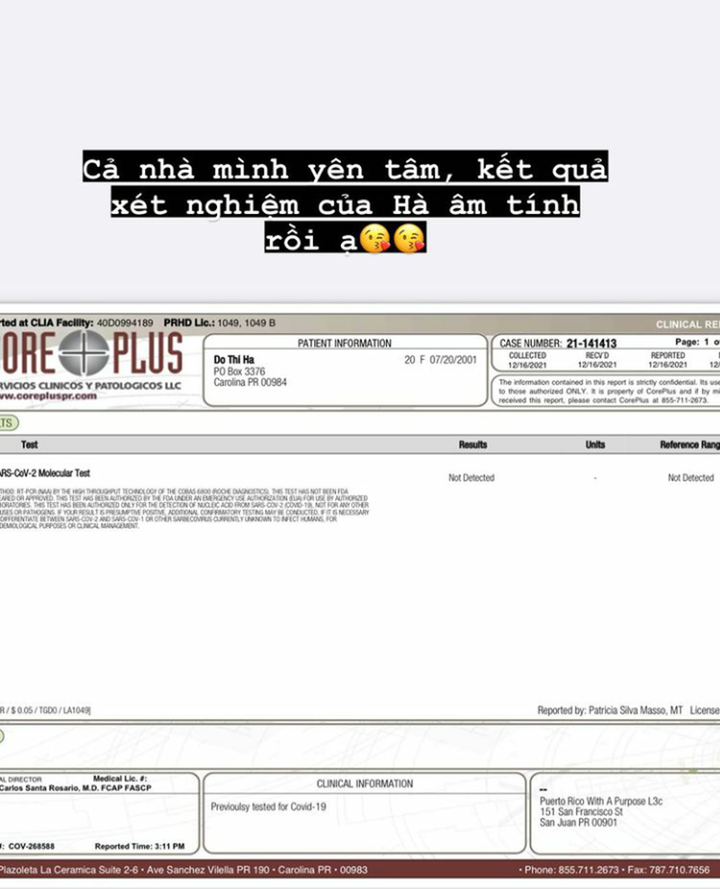 Đỗ Thị Hà xét nghiệm COVID-19 âm tính, người hâm mộ thở phào - 1