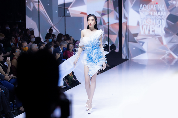 Lần đầu sải bước trên sàn catwalk, Hoa hậu Tô Diệp Hà được khen ngợi hết lời - 2