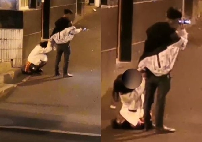 Bạn trai mượn điện thoại kiểm tra, cô gái quỳ giữa đường xin xỏ - 1