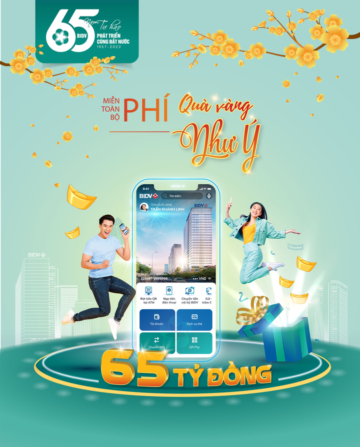 BIDV miễn toàn bộ phí trên kênh số, tri ân khách hàng kỷ niệm 65 năm thành lập - 2