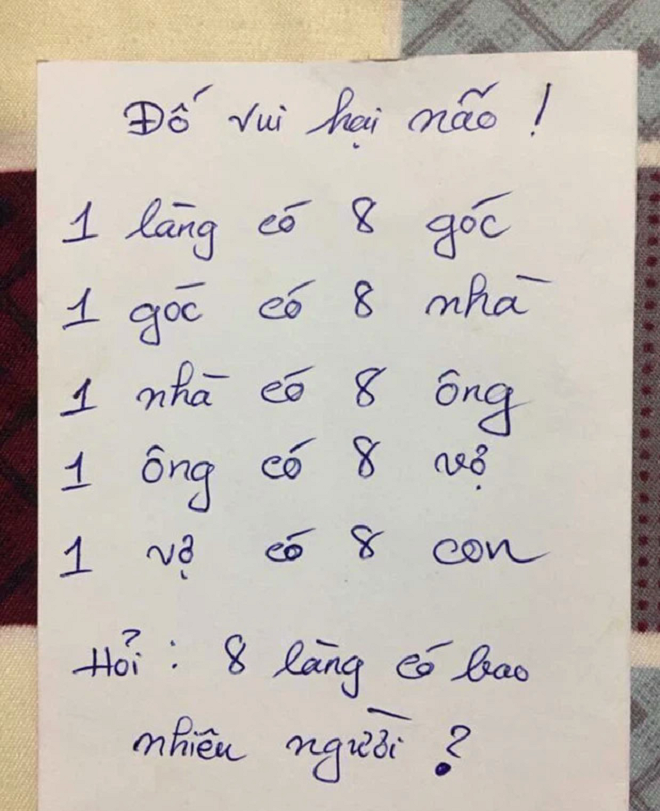 Đố vui hại não: Ngôi làng có bao nhiêu người? - 1