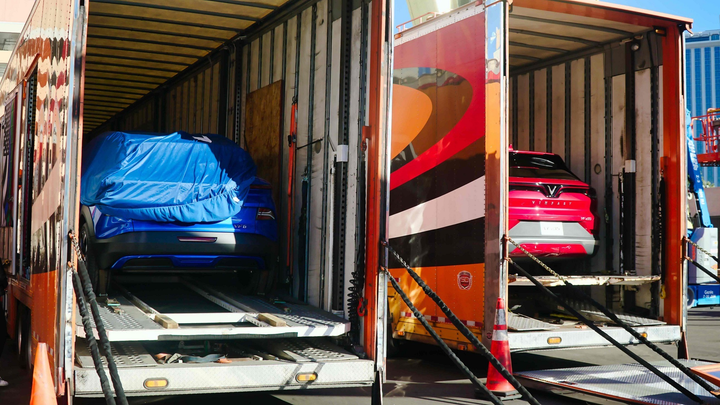 Những hình ảnh đầu tiên về gian hàng của VinFast tại CES 2022 - 3