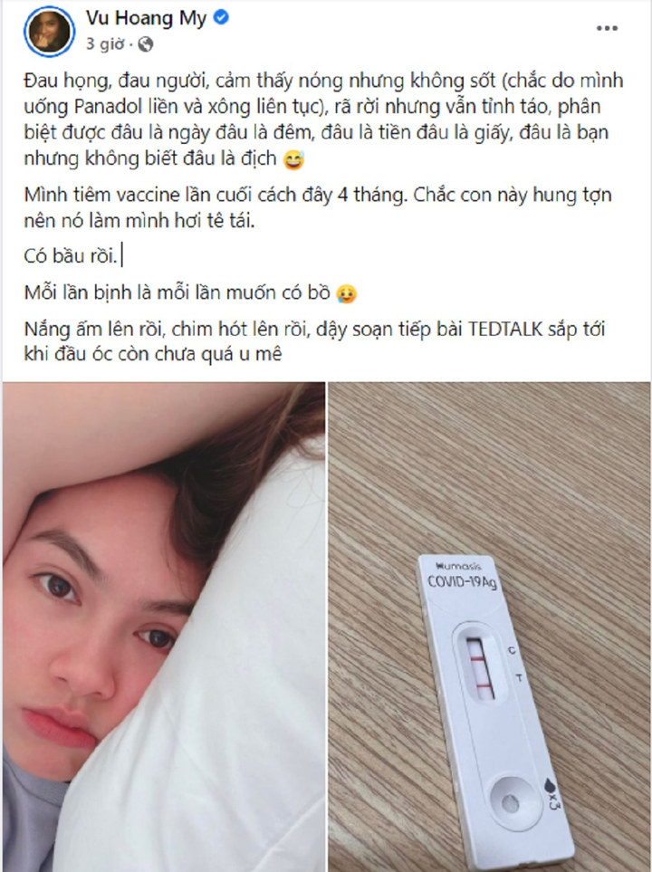 Á hậu Hoàng My để 'crush' tự lên báo đọc tin mình mắc COVID-19 - 1