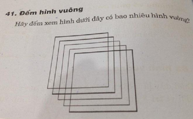Có bao nhiêu hình vuông trong ảnh? - 1