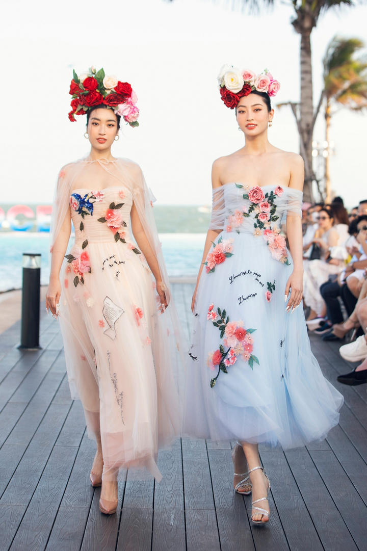 2 hoa hậu Đỗ Mỹ Linh - Lương Thùy Linh trong tạo hình nữ thần mùa xuân - 7