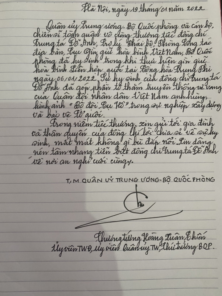 Lễ tang Trung tá Đỗ Anh - sỹ quan hy sinh khi làm nhiệm vụ quốc tế - 9