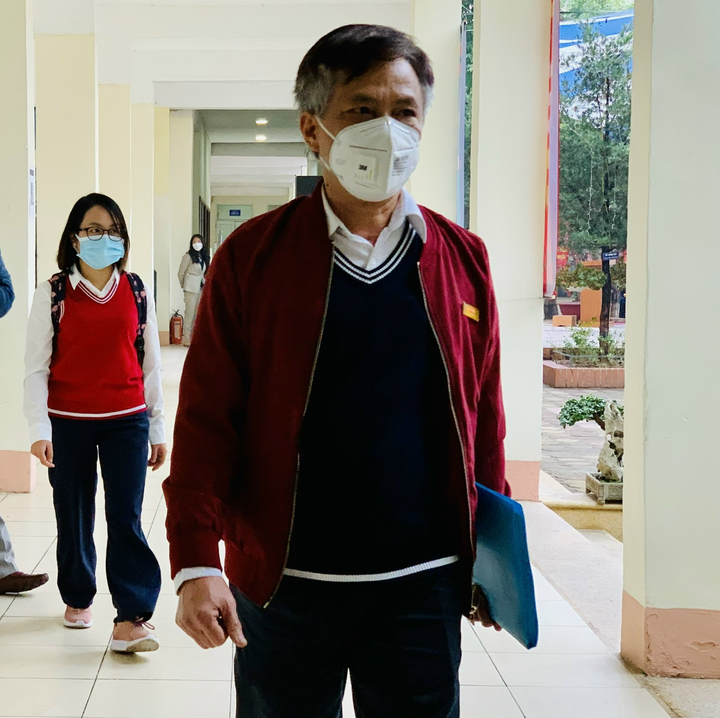 Ảnh: Trường THCS Giảng Võ, Hà Nội diễn tập phương án đón học sinh - 4