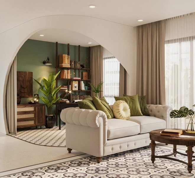 Giá trị sống 'hai trong một' của những ngôi nhà mang chất Indochine - 1