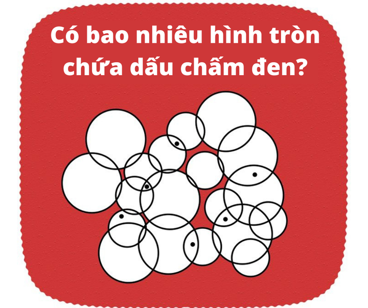 Có bao nhiêu hình tròn chứa dấu chấm đen? - 1