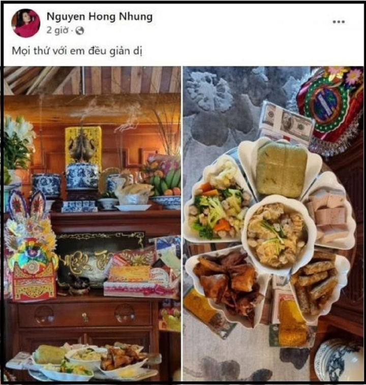 Sao Việt khoe mâm cỗ cúng ông Công ông Táo - 5