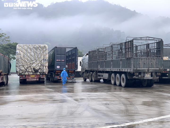 Cảnh thông quan hàng hóa tại cửa khẩu duy nhất còn hoạt động ở Lạng Sơn - 5