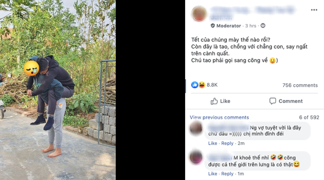 Bi hài cảnh chồng đi chúc Tết say bí tỉ, cô gái phải sang tận nơi cõng về nhà - 1