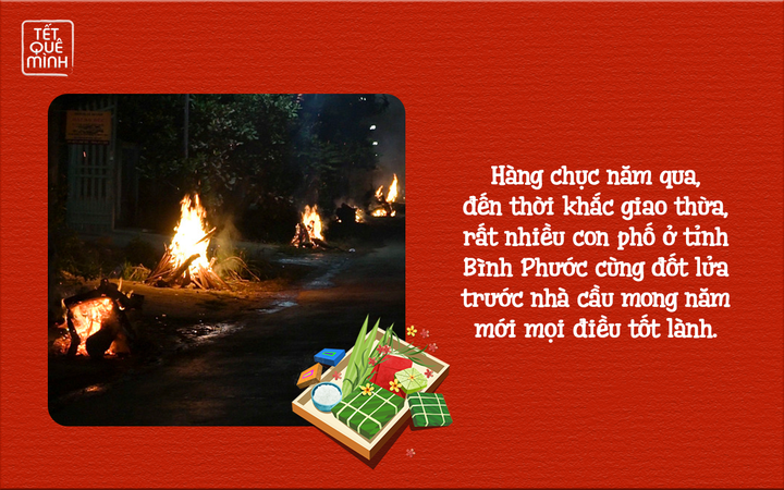 Tết quê mình: Độc đáo các con đường sáng rực lửa đốt thay pháo đêm giao thừa - 1