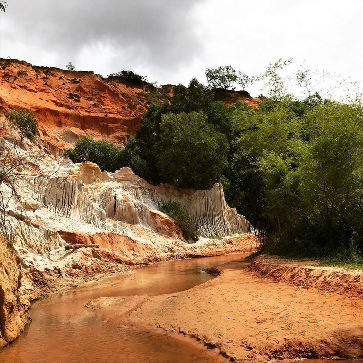 Dòng suối có 1-0-2 chỉ sâu tầm 5cm, nằm giữa đồi cát và rừng rậm đẹp như tranh - 10