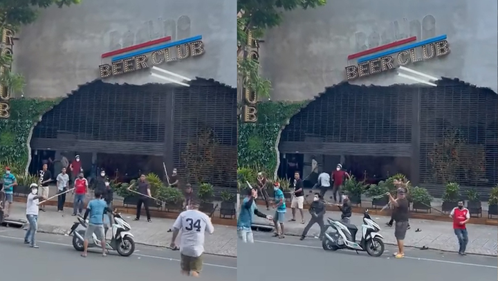 Hai nhóm thanh niên hỗn chiến như phim hành động ở TP.HCM - 1