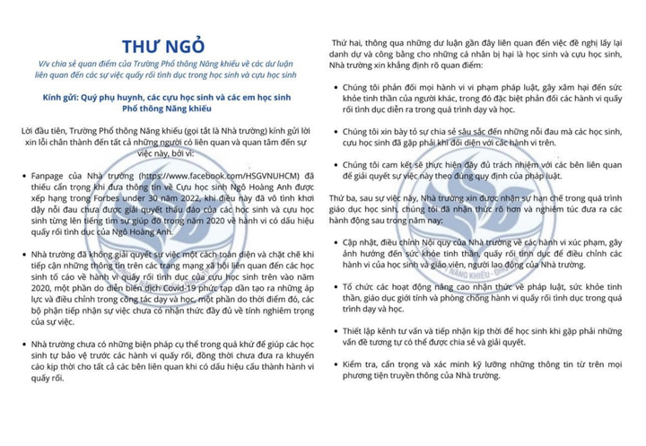 Người trẻ nhất Forbes Under 30 bị tố gạ tình: Trường PT Năng khiếu lên tiếng - 1