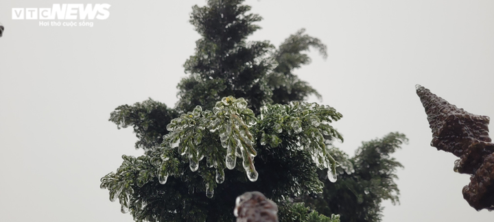 Ảnh: Nhiệt độ xuống -1 độ C, băng giá bao phủ đỉnh Mẫu Sơn - 8