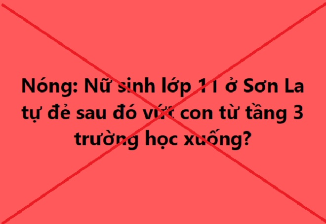 Thông tin 'nữ sinh lớp 11 sinh con rồi thả từ tầng 3 xuống đất' là giả - 1
