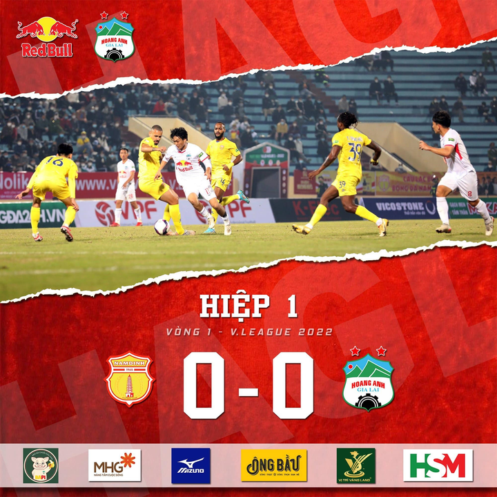 Trực tiếp bóng đá Nam Định 0-0 HAGL: Thế trận cân bằng - 2