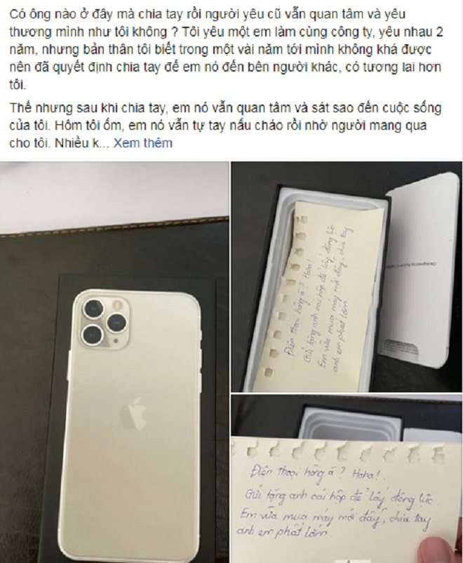 Được bạn gái cũ tặng điện thoại xịn, hí hửng mở hộp thì nụ cười liền chợt tắt - 1
