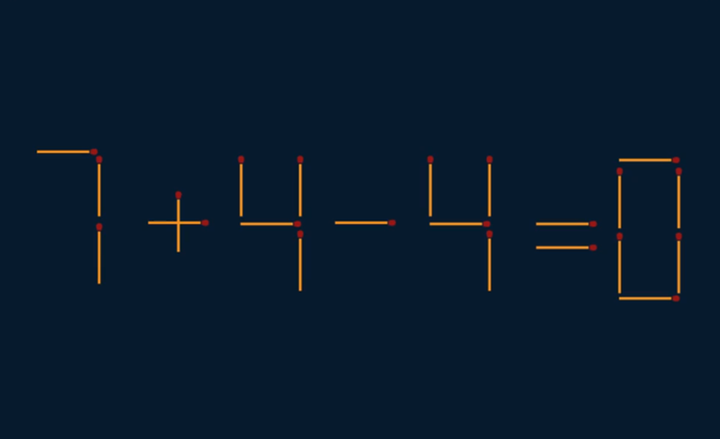 Thay đổi một que diêm để biến phép tính sai thành đúng, bạn có làm được? - 1