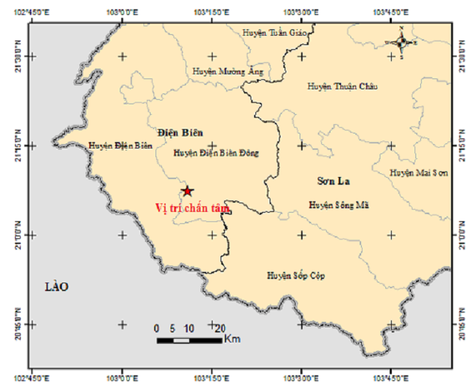 Điện Biên: Động đất 4,5 độ richter, nhà cửa rung lắc - 1