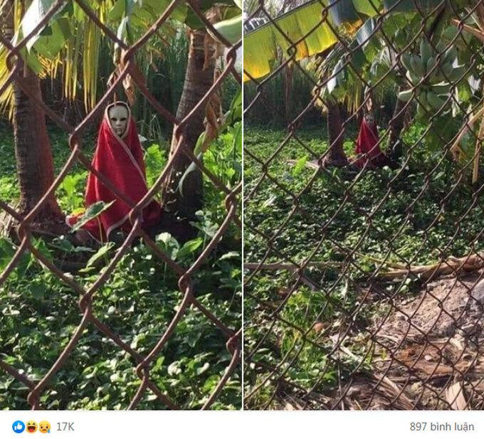 Khu vườn giữa trưa xuất hiện bóng áo đỏ, nhìn cận hơn mới nhận ra điều bất ngờ - 1