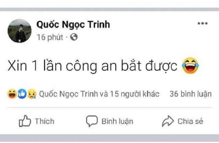 Lên Facebook 'xin 1 lần công an bắt được', 9 ngày sau nam thanh niên bị xử phạt - 2