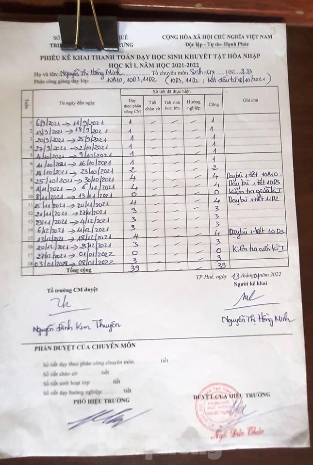 ‘Quên’ chi trả chế độ dạy học sinh khuyết tật: Hiệu trưởng tại Huế nhận sai - 4