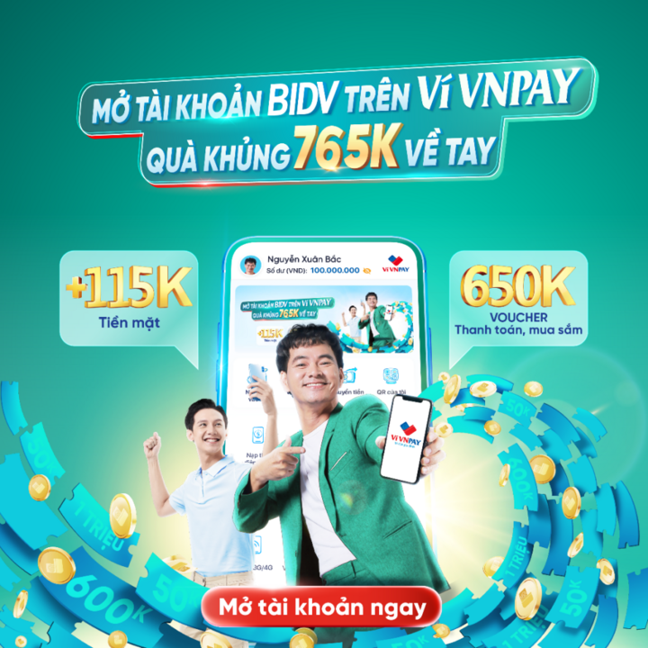 Ưu đãi khi liên kết BIDV trên Ví VNPAY - 1