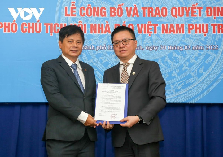 Ông Trần Trọng Dũng làm Phó Chủ tịch Hội Nhà báo Việt Nam phụ trách phía Nam - 1