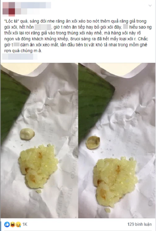 Đang ăn xôi bất ngờ nhai trúng vật lạ ‘ghê rợn’, cô gái băn khoăn có nên ăn tiếp - 1