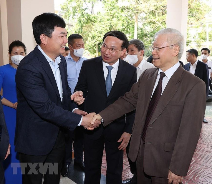 Ảnh: Tổng Bí thư Nguyễn Phú Trọng làm việc với cán bộ chủ chốt Quảng Ninh - 6