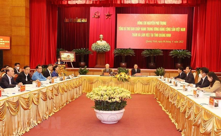 Ảnh: Tổng Bí thư Nguyễn Phú Trọng làm việc với cán bộ chủ chốt Quảng Ninh - 8