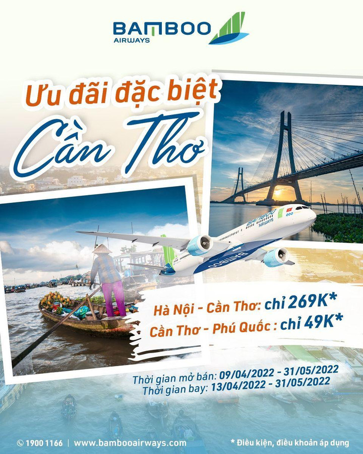 Bamboo Airways tung ưu đãi giá chỉ từ 49.000 đồng cho các đường bay Cần Thơ - 2
