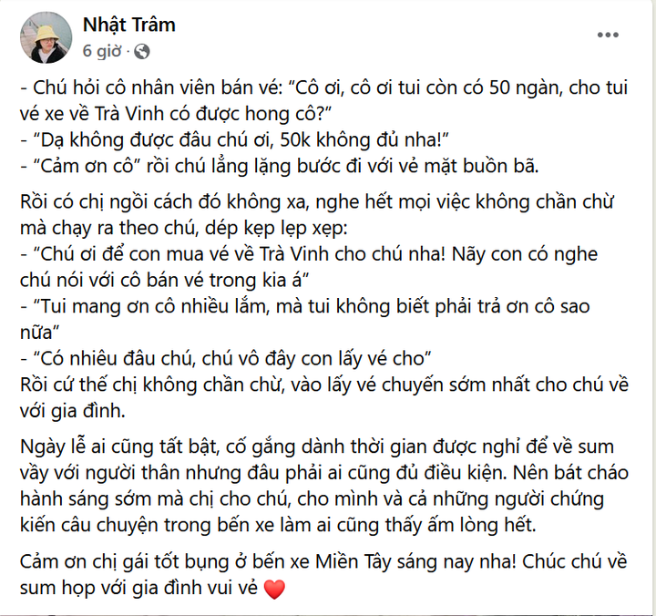 Ông chú chỉ còn 50k không đủ tiền về quê và hành động bất ngờ sưởi ấm cả bến xe - 1