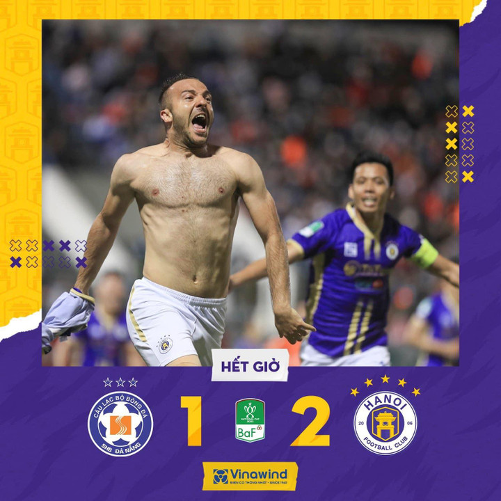 Quang Hải mờ nhạt trận cuối, Hà Nội FC ngược dòng kịch tính loại Đà Nẵng - 1