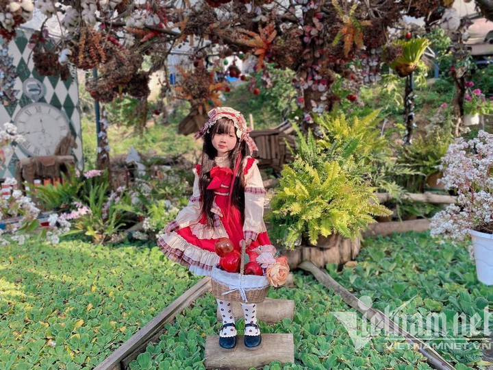 Bé gái xinh như búp bê check-in Đà Lạt gây bão mạng - 13