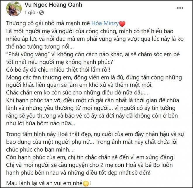 Chia sẻ lạ của Hoàng Oanh trước khi chồng tuyên bố ly hôn